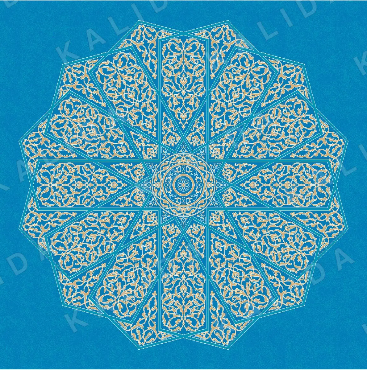 Semerkant carpet pattern, code Semerkant — Sky Blue